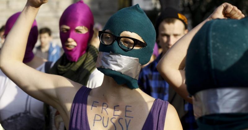 Pussy Riot-ის მხარდამჭერთა აქცია ვარშავაში