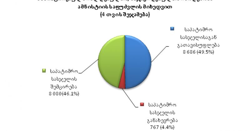 საერთო ჯამში ამნისტია 17 533 პატიმარს შეეხო