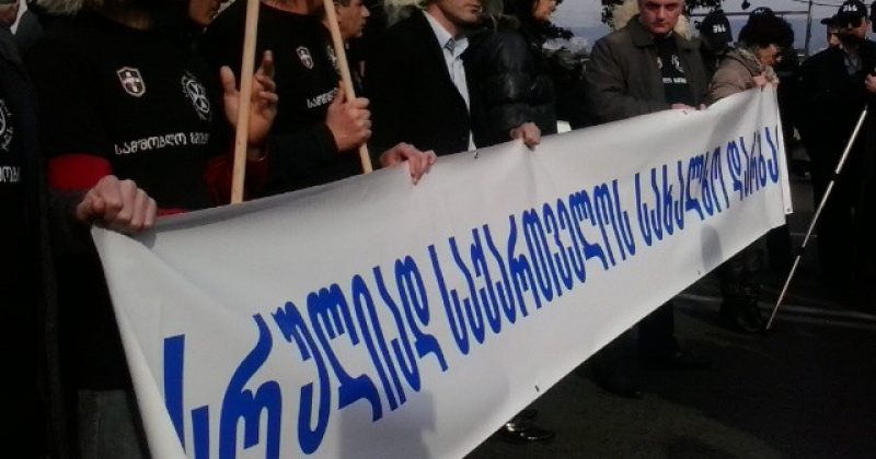 სრულიად საქართველოს სახალხო დარბაზი აქციას მართავს