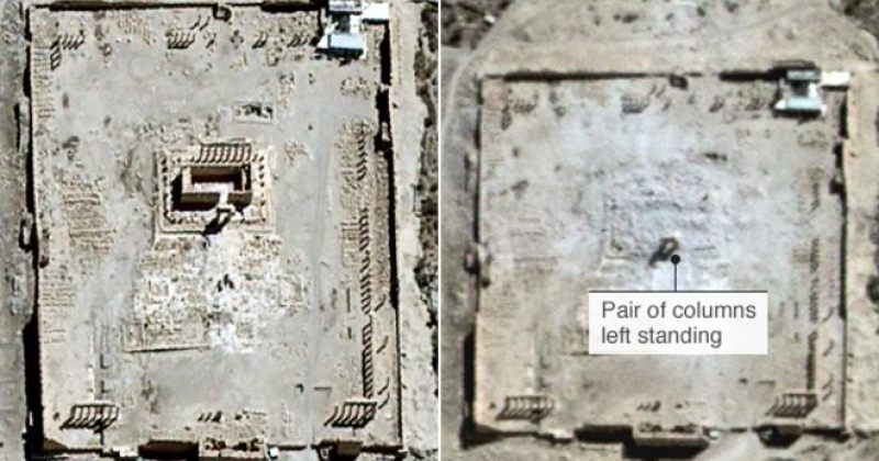 გაერო პალმირაში უძველესი ძეგლის განადგურებას ადასტურებს
