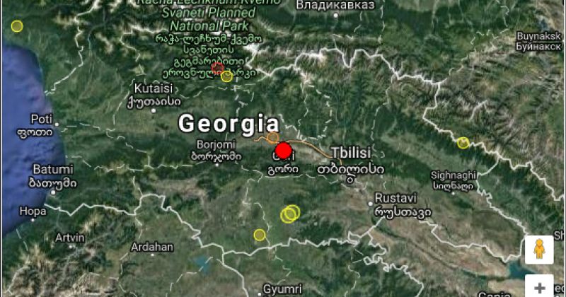 გორში 3.1 მაგნიტუდის მიწისძვრა მოხდა