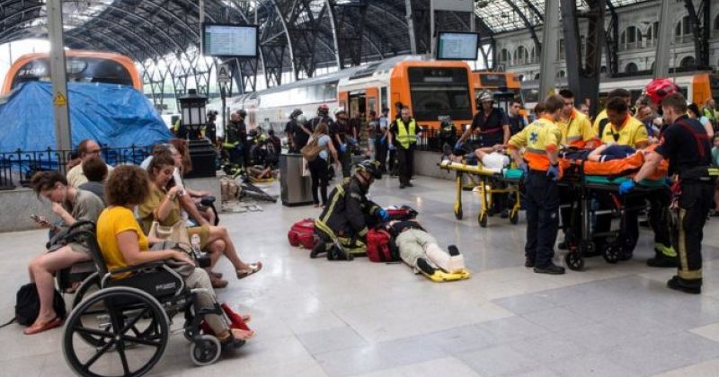  ბარსელონაში რკინიგზის სადგურზე მომხდარი ავარიის შედეგად 48 ადამიანი დაშავდა