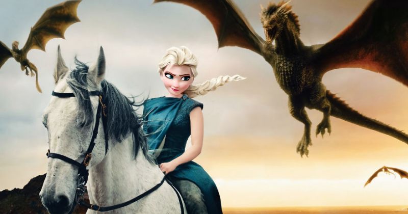 ილუსტრაციები, სადაც Disney-ს გმირები Game of Thrones-ის პერსონაჟები არიან