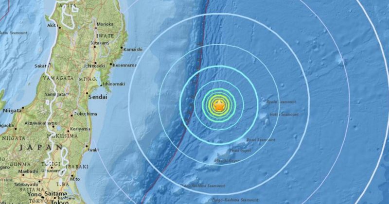 იაპონიის აღმოსავლეთ სანაპიროსთან 6.1 მაგნიტუდის მიწისძვრა დაფიქსირდა