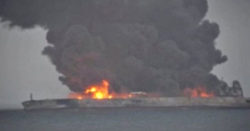 აღმოსავლეთ ჩინეთის ზღვაში შესაძლოა, ირანული ნავთობის ტანკერი აფეთქდეს