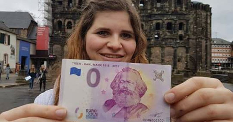 კარლ მარქსის დაბადების დღისთვის გერმანიაში 0-ევროიანი მარქსის კუპიურა დაბეჭდეს