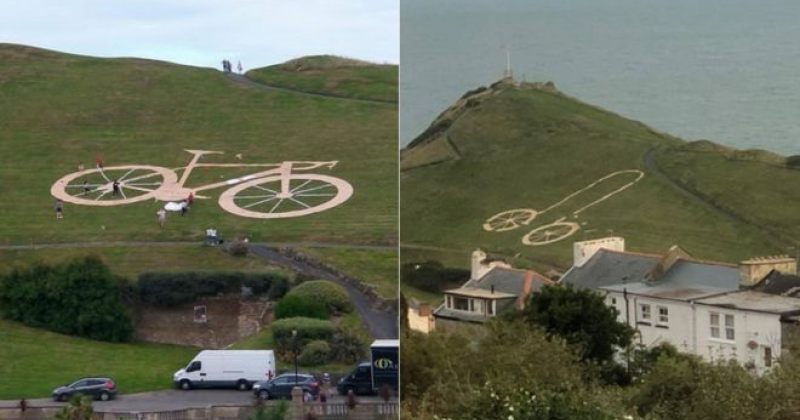 დიდ ბრიტანეთში კლდეზე დახატული ველოსიპედი პენისად გადააკეთეს 