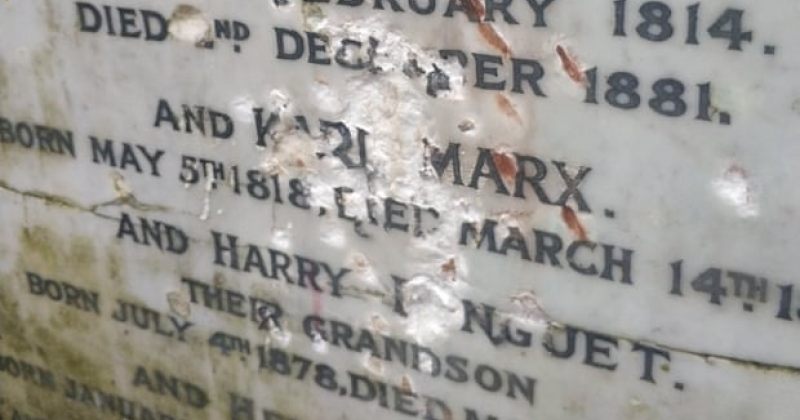 ლონდონის ჰაიგეითის სასაფლაოზე უცნობმა პირმა კარლ მარქსის საფლავის ქვა ჩაქუჩით დააზიანა