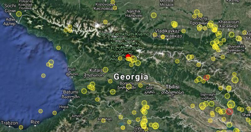 7 აპრილს საქართველოში მეორე მიწისძვრაც მოხდა - სიმძლავე 3,9 მაგნიტუდა, ეპიცენტრი - ონი