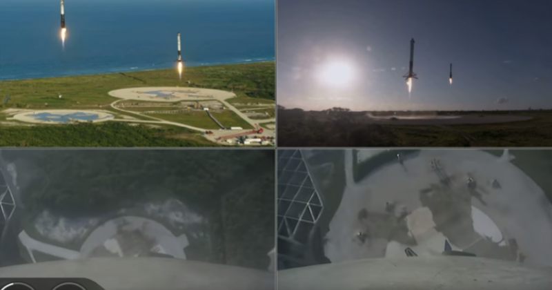 SpaceX-მა Arabsat-ის სატელიტი გაუშვა, Falcon Heavy-ს სამივე ბუსტერი წარმატებით დაეშვა [Video]