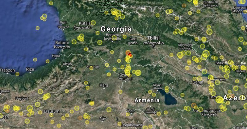 საქართველოში 3.6 მაგნიტუდის მიწისძვრა მოხდა