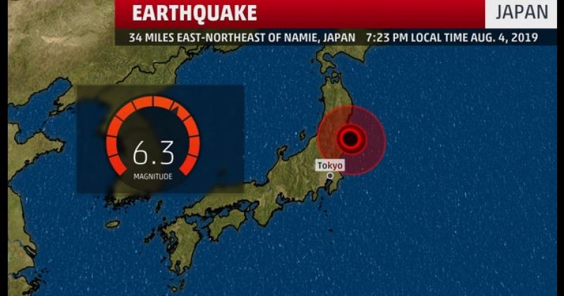 იაპონიაში, ფუკუშიმას სანაპიროსთან 6.3 მაგნიტუდის მიწისძვრა დაფიქსირდა