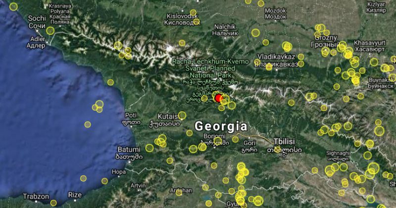 საქართველოში 3.6 მაგნიტუდის სიდიდის მიწისძვრა მოხდა