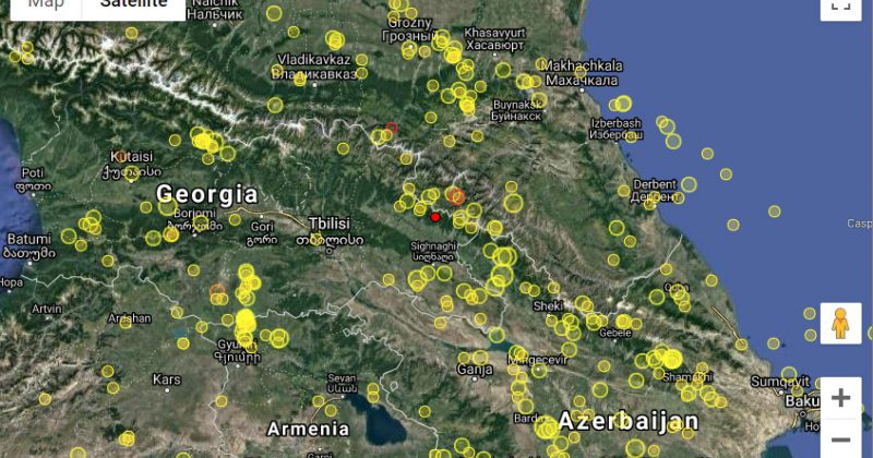 საქართველოში 4.2 მაგნიტუდის მიწისძვრა მოხდა