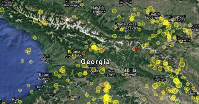 საქართველოში 3.1 მაგნიტუდის მიწისძვრა მოხდა