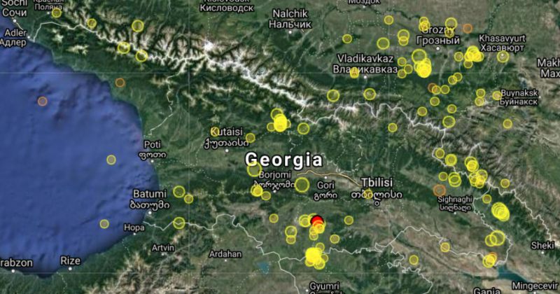 საქართველოში 3.2 მაგნიტუდის მიწისძვრა მოხდა