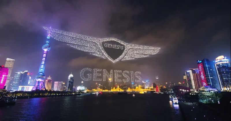 რეკორდული სანახაობა: Genesis-ის შოუ, რომელშიც 3 281 დრონი მონაწილეობდა [ვიდეო]