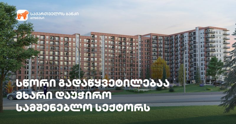 ® საქართველოს ბანკის მხარდაჭერით ვივა ჯგუფმა ახალი საცხოვრებელი კომპლექსი ააშენა