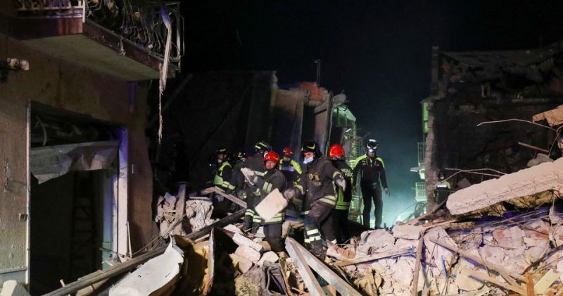 სიცილიაში გაზის მილის აფეთქების შემდეგ ოთხსართულიანი შენობა ჩამოინგრა