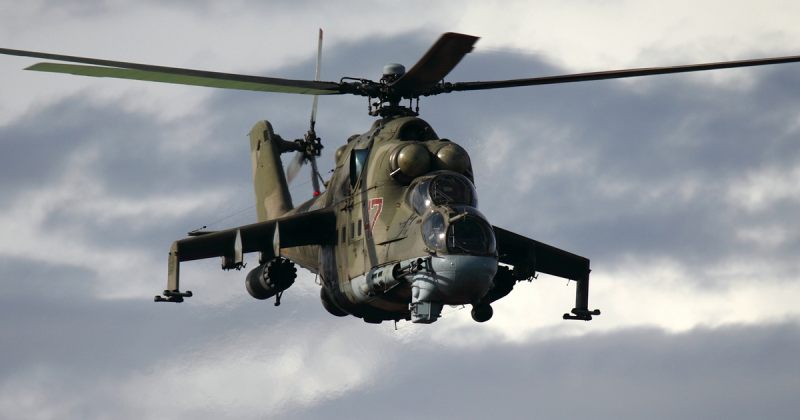უკრაინელებმა ლუგანსკის ოლქში რუსული ვერტმფრენი Mi-24 ჩამოაგდეს
