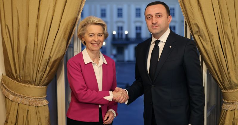 ირაკლი ღარიბაშვილი ევროკომისიის პრეზიდენტს, ურსულა ფონ დერ ლაიენს შეხვდა