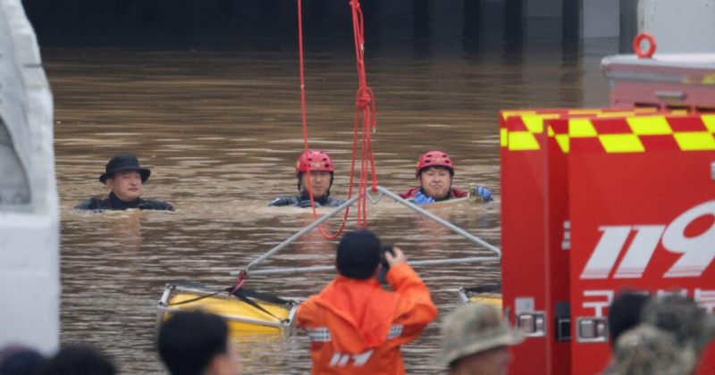 სამხრეთ კორეაში წყალდიდობის შედეგად, სულ მცირე, 33 ადამიანი დაიღუპა