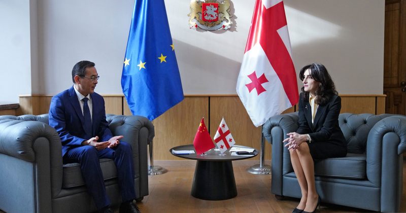 საგარეო: მაკა ბოჭორიშვილი საქართველოში ჩინეთის ელჩს ჭოუ ციენს შეხვდა