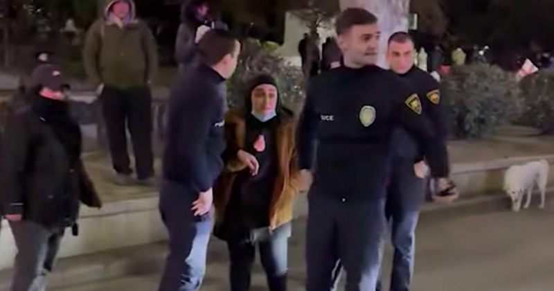 რუსთაველის გამზირზე აქციის მონაწილე დააკავეს