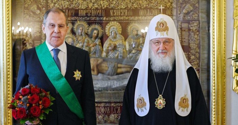 პუტინმა და პატრიარქმა კირილმა ლავროვს დაბადების დღეზე ორდენები გადასცეს