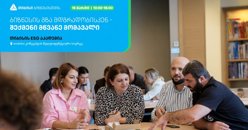 ბიზნესის გზა მდგრადობისკენ, შექმენი მწვანე მომავალი - თიბისის ESG აკადემიის ტრენინგი (რ)