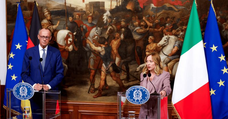 მერცის და მელონის თქმით, ევროპა უკრაინაში ჯარების გაგზავნაზე საუბრისგან შორს არის