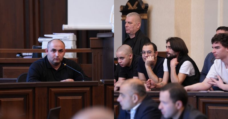 "არ დამინახავს ვინ მესროლა ქვა" – მოწმე პოლიციელის ჩვენება 8 პირის პროცესზე