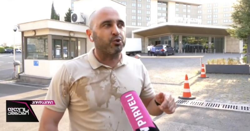 ლევან ხაბეიშვილს ინტერვიუს დროს თავს დაესხნენ