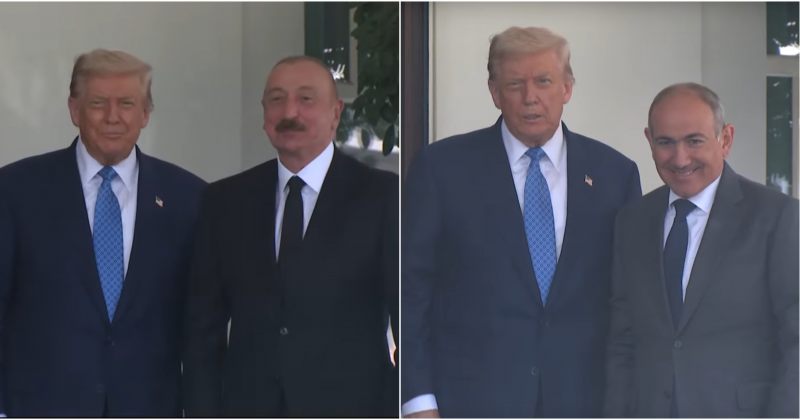 სომხეთისა და აზერბაიჯანის ლიდერები ისტორიული სამიტის ფარგლებში თეთრ სახლში მივიდნენ