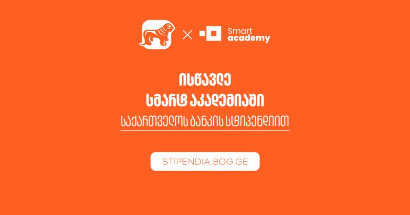 მიიღე საქართველოს ბანკის სტიპენდია და დაეუფლე ახალ პროფესიას SMART Academy-ში (რ)