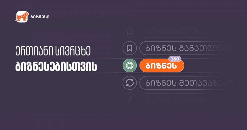 აღმოაჩინეთ ბიზნეს 360° — საქართველოს ბანკი ბიზნესებისთვის შესაძლებლობებს ქმნის (რ)