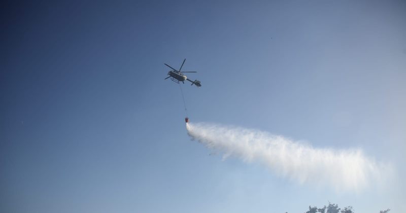 ბაღდათში, შერეული ტყის ფერდობზე ხანძარია, სამუშაოებში ჩართულია 3 ვერტმფრენი – საგანგებო