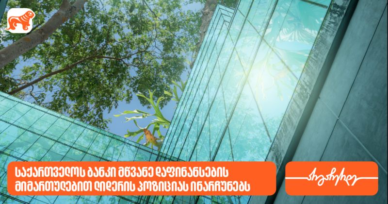 ეროვნული ბანკი: BOG მწვანე დაფინანსების მიმართულებით ლიდერის პოზიციას ინარჩუნებს (რ)