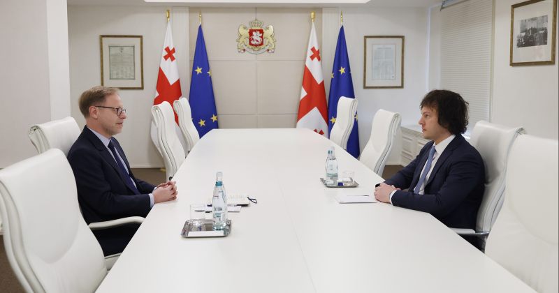 "ხაზი გაესვა დიალოგის გაძლიერების აუცილებლობას" – კობახიძე საფრანგეთის ელჩს შეხვდა