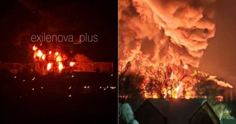 უკრაინამ რუსეთის ფსკოვის ოლქში ნავთობის საცავზე იერიში მიიტანა (VIDEO)