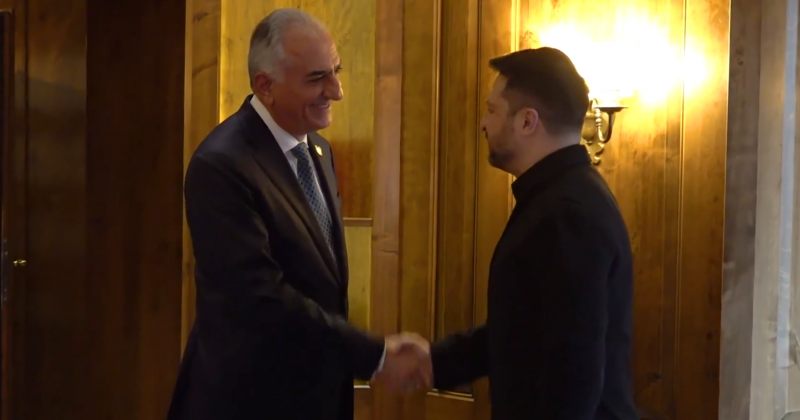 ზელენსკის თქმით, მიუნხენში ირანიდან დევნილ პრინც რეზა ფეჰლევის შეხვდა