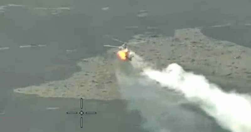 უკრაინამ დრონით რუსული Ка-52 ტიპის სამხედრო ვერტმფრენი ჩამოაგდო