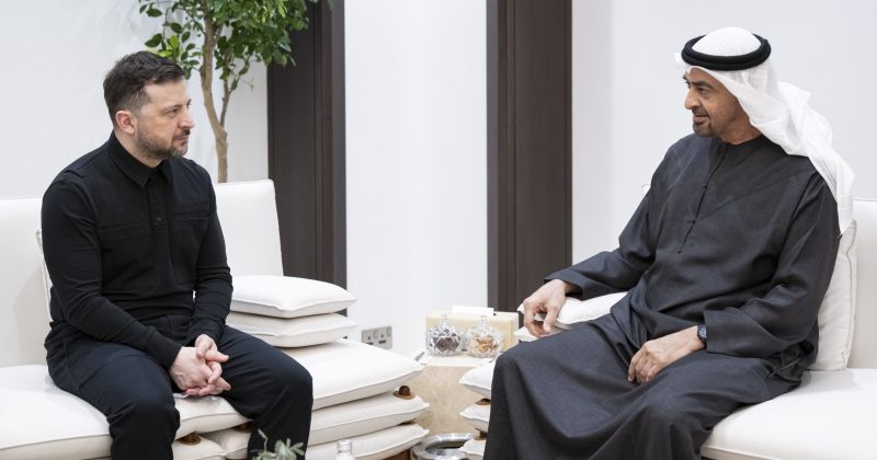 ზელენსკი: UAE-სთან უსაფრთხოებასა და თავდაცვის სფეროებში თანამშრომლობაზე შევთანხმდით