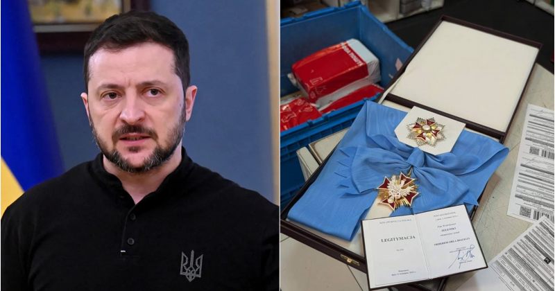 ზელენსკიმ პოლონეთის პრეზიდენტს ჩამორთმეული "თეთრი არწივის" ორდენი ფოსტით დაუბრუნა